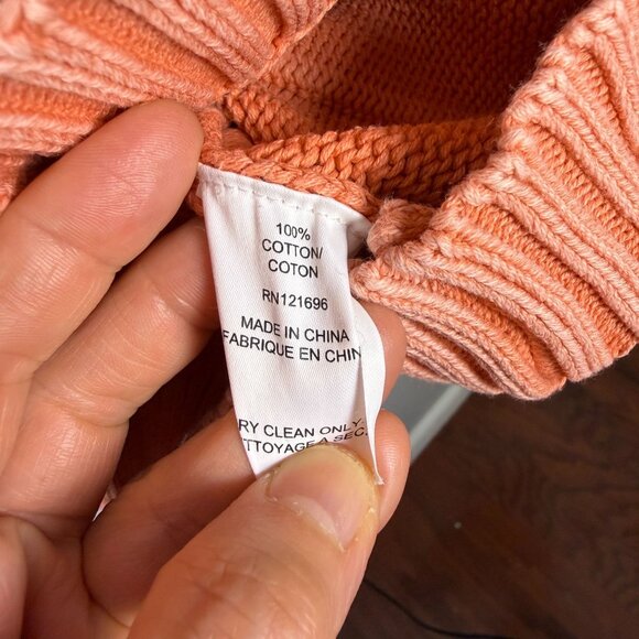 DemyLee NY Grandpa Cottage Soft Casual Cozy Sweater Cardigan MEDIUM in Peach - Picture 6 of 9